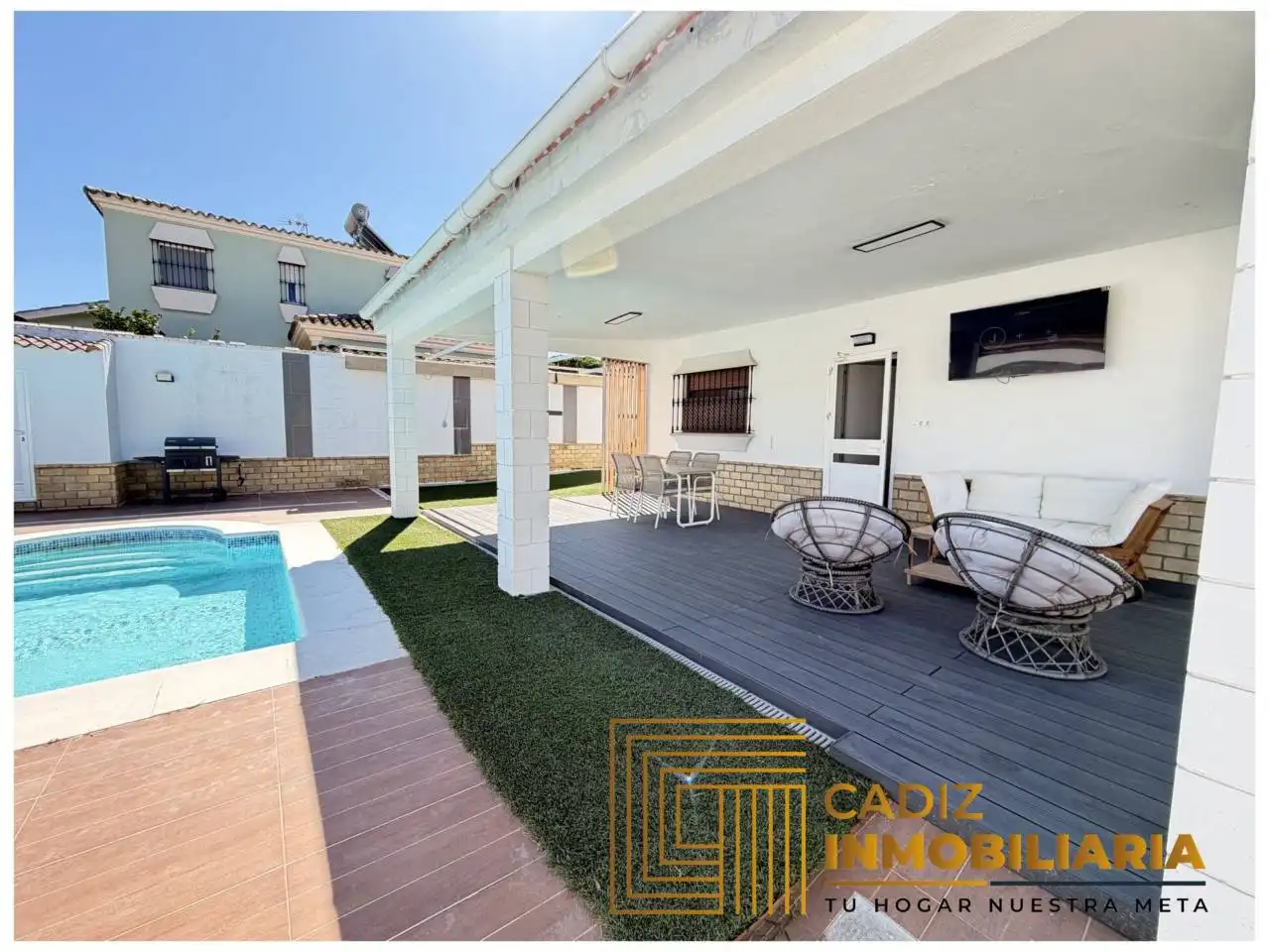 Jardí de Finca rústica en venda en Chiclana de la Frontera amb Aire condicionat, Jardí privat i Terrassa