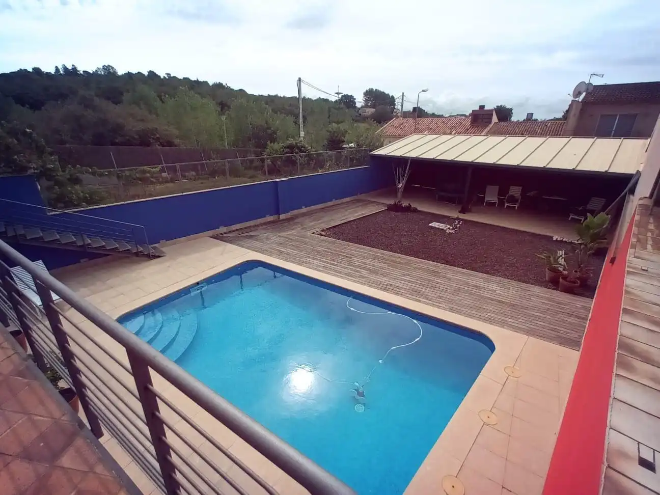 Piscina de Casa adosada en venda en Les Franqueses del Vallès amb Calefacció, Jardí privat i Terrassa