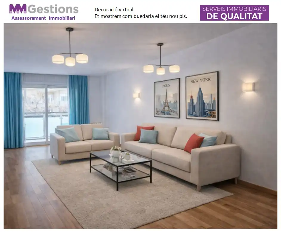 Sala d'estar de Pis en venda en Vilafranca del Penedès amb Aire condicionat, Calefacció i Parquet