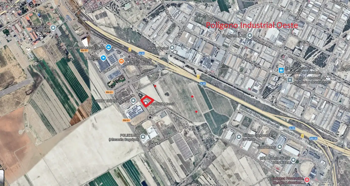 Terreno industrial en venta en Alcantarilla