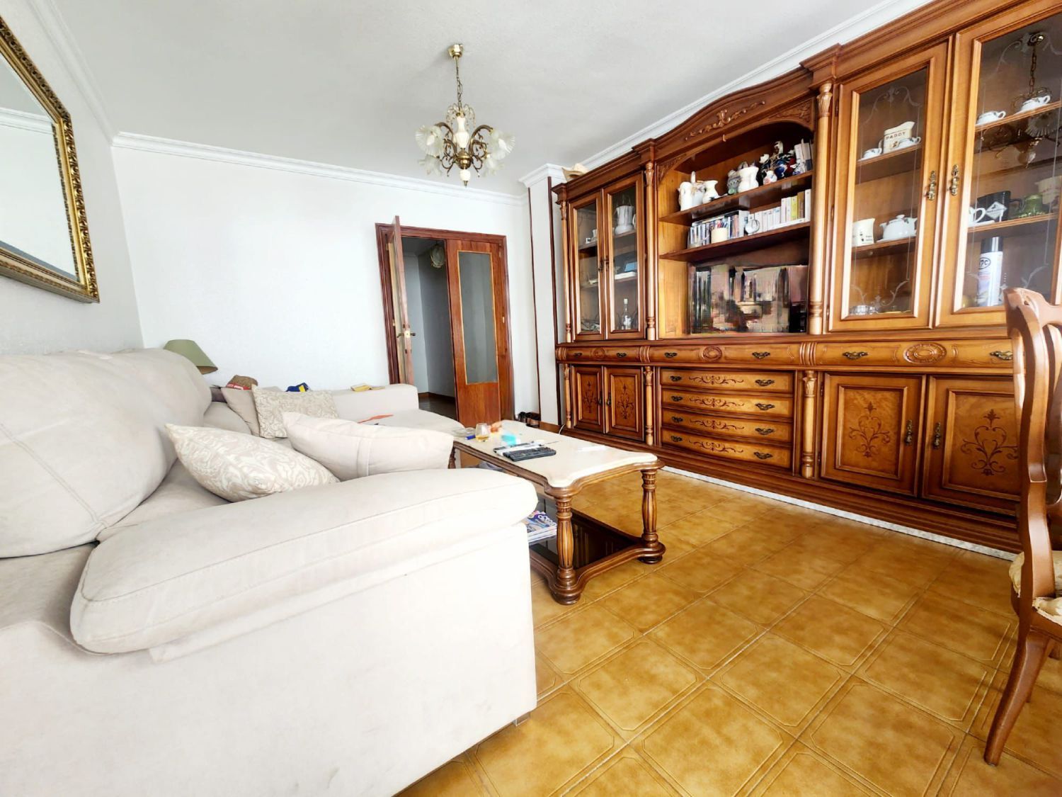 Living room of Flat for sale in Águilas  with Air Conditioner, Terrace and Furnished