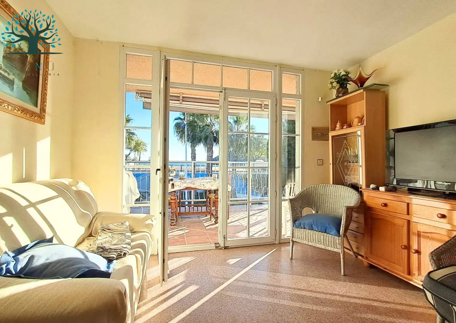 Sala de estar de Dúplex en venta en Mazarrón con Terraza, Amueblado y Balcón