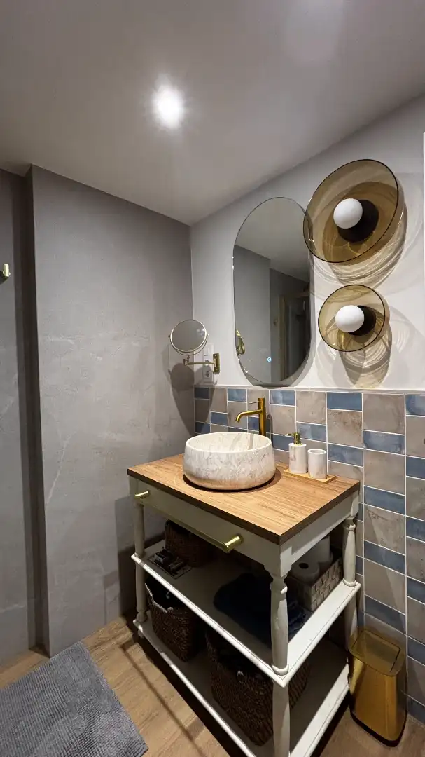 Badezimmer von Wohnungen zur Miete in Calonge i Sant Antoni mit Klimaanlage, Parkett und Terrasse