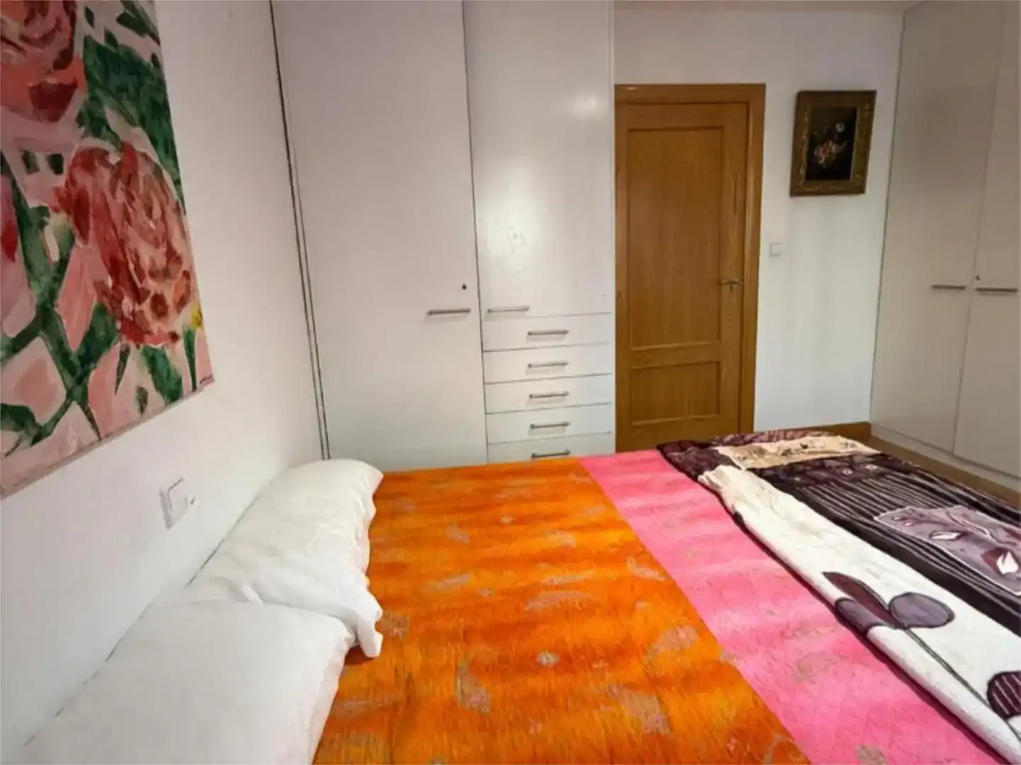 Schlafzimmer von Wohnung zur Miete in  Zaragoza Capital mit Klimaanlage und Balkon