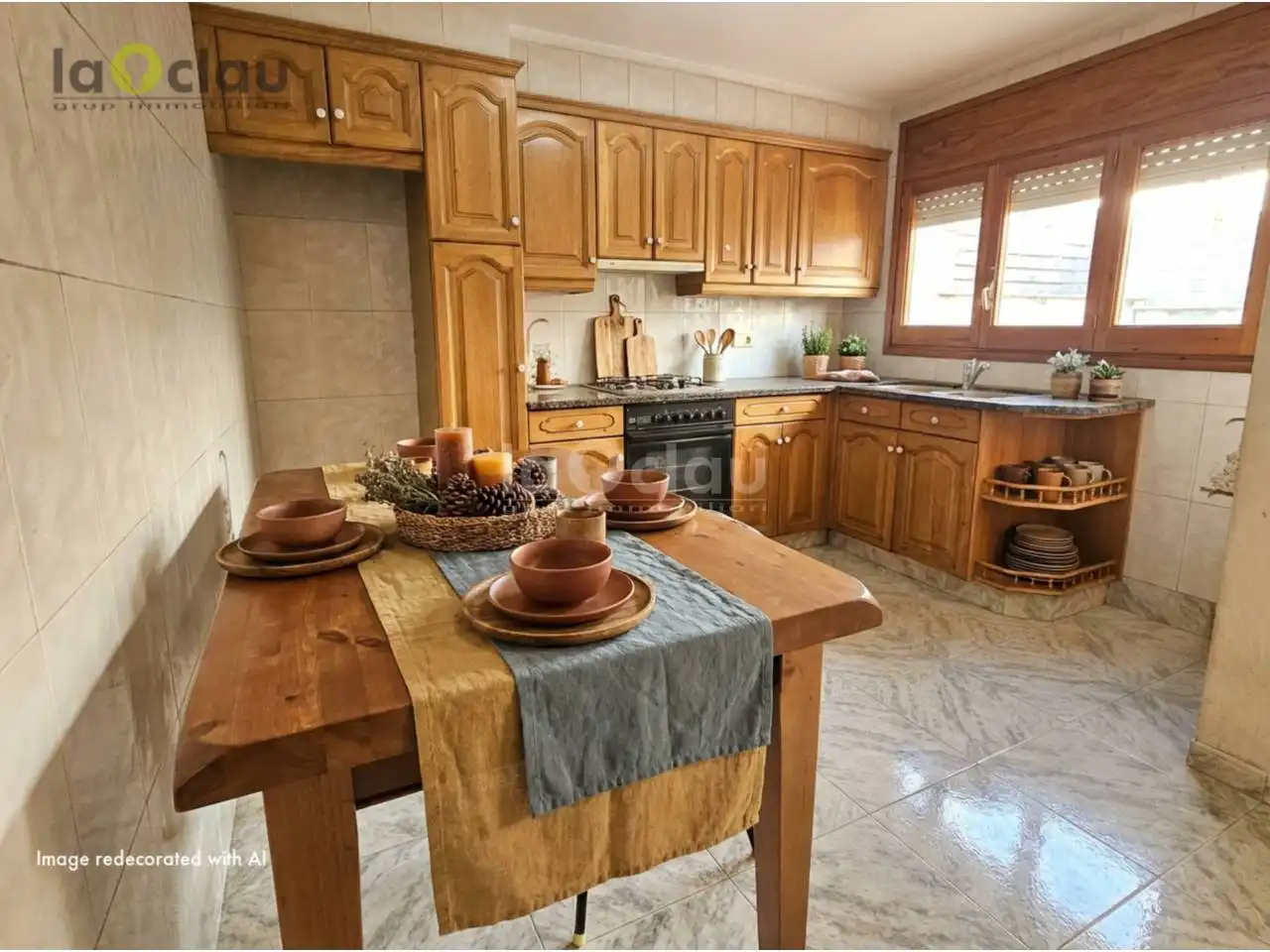 Cocina de Casa adosada en venta en Tona con Calefacción y Terraza