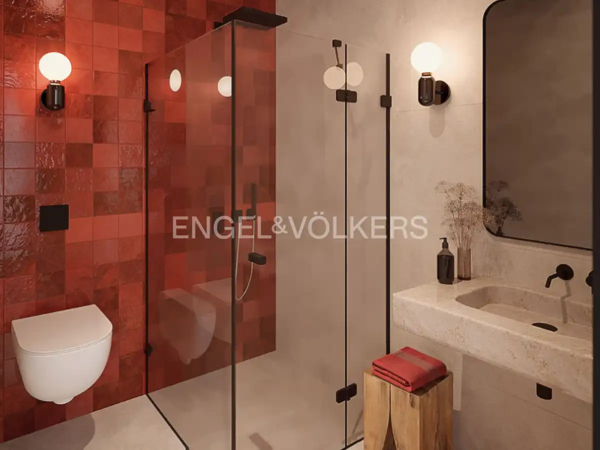 Badezimmer von Maisonette zum Verkauf in Barcelona mit Klimaanlage, Heizung und Terrasse