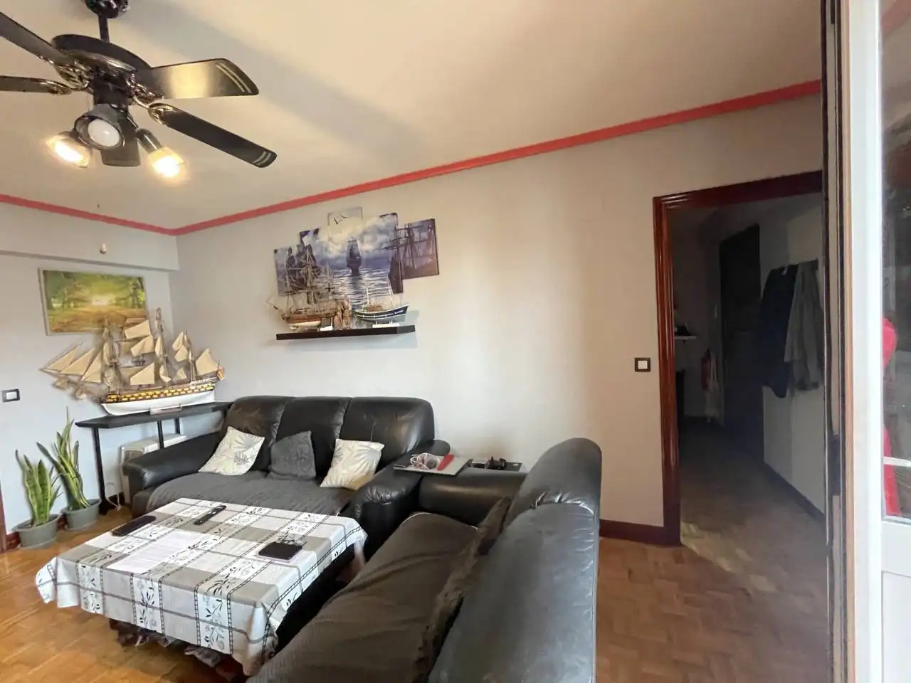 Living room of Flat for sale in Erandio  with Heating, Terrace and Furnished