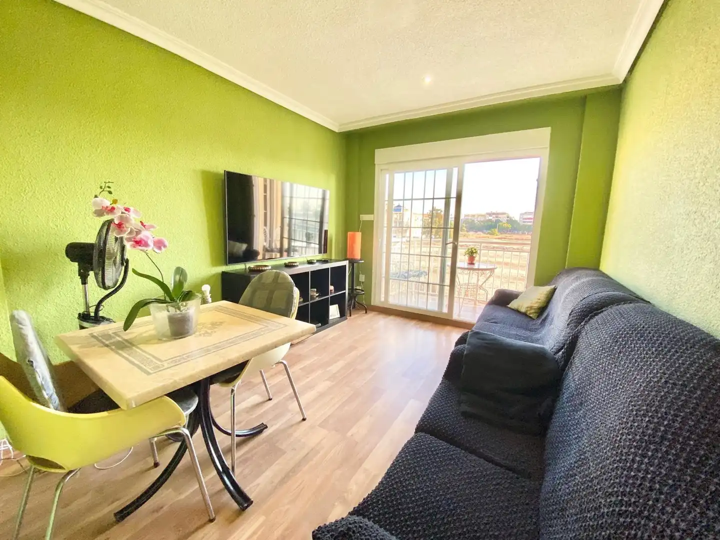 Sala d'estar de Apartament de lloguer en Torrevieja amb Calefacció, Terrassa i Moblat