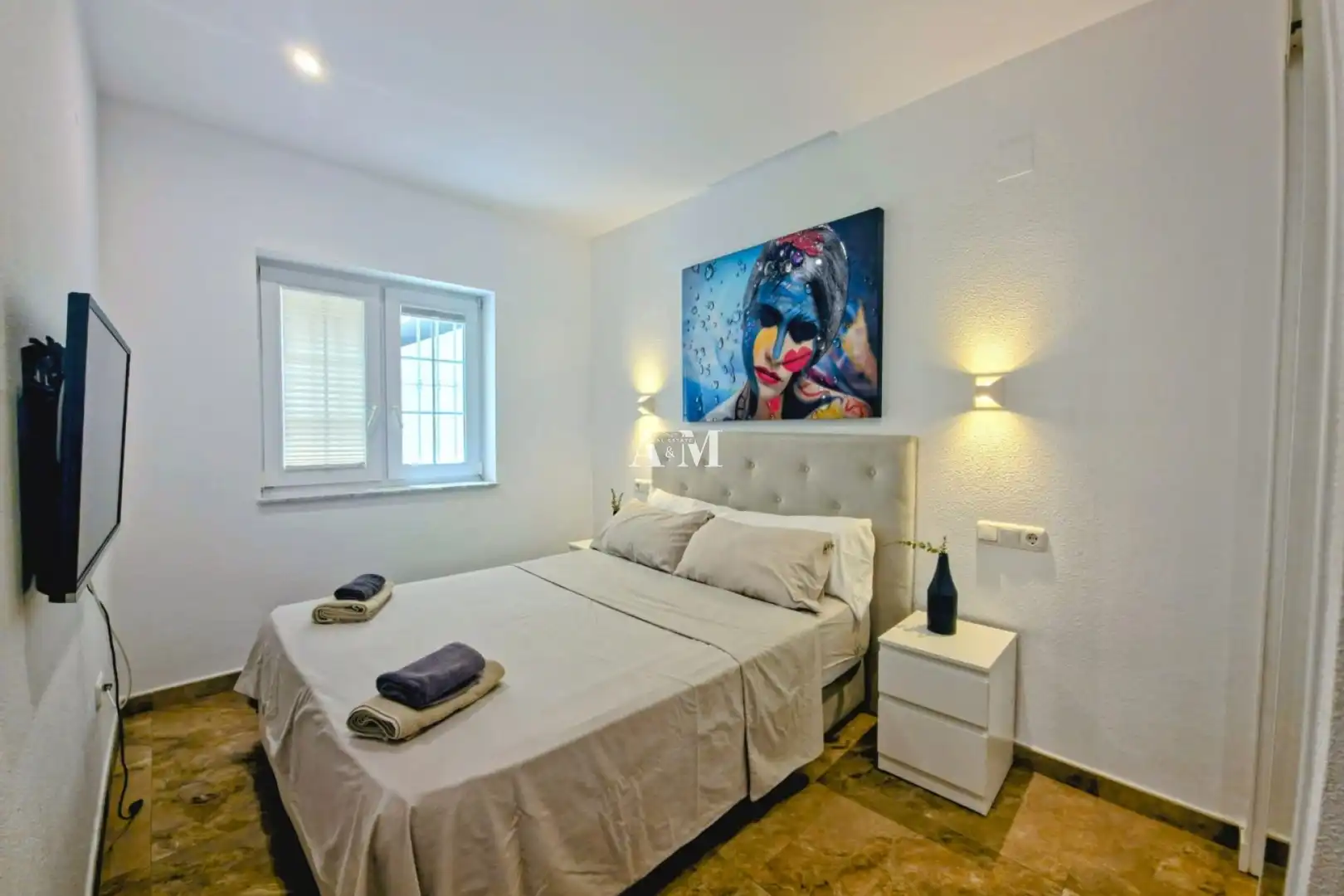 Schlafzimmer von Wohnung zur Miete in Guardamar del Segura mit Klimaanlage, Heizung und Terrasse