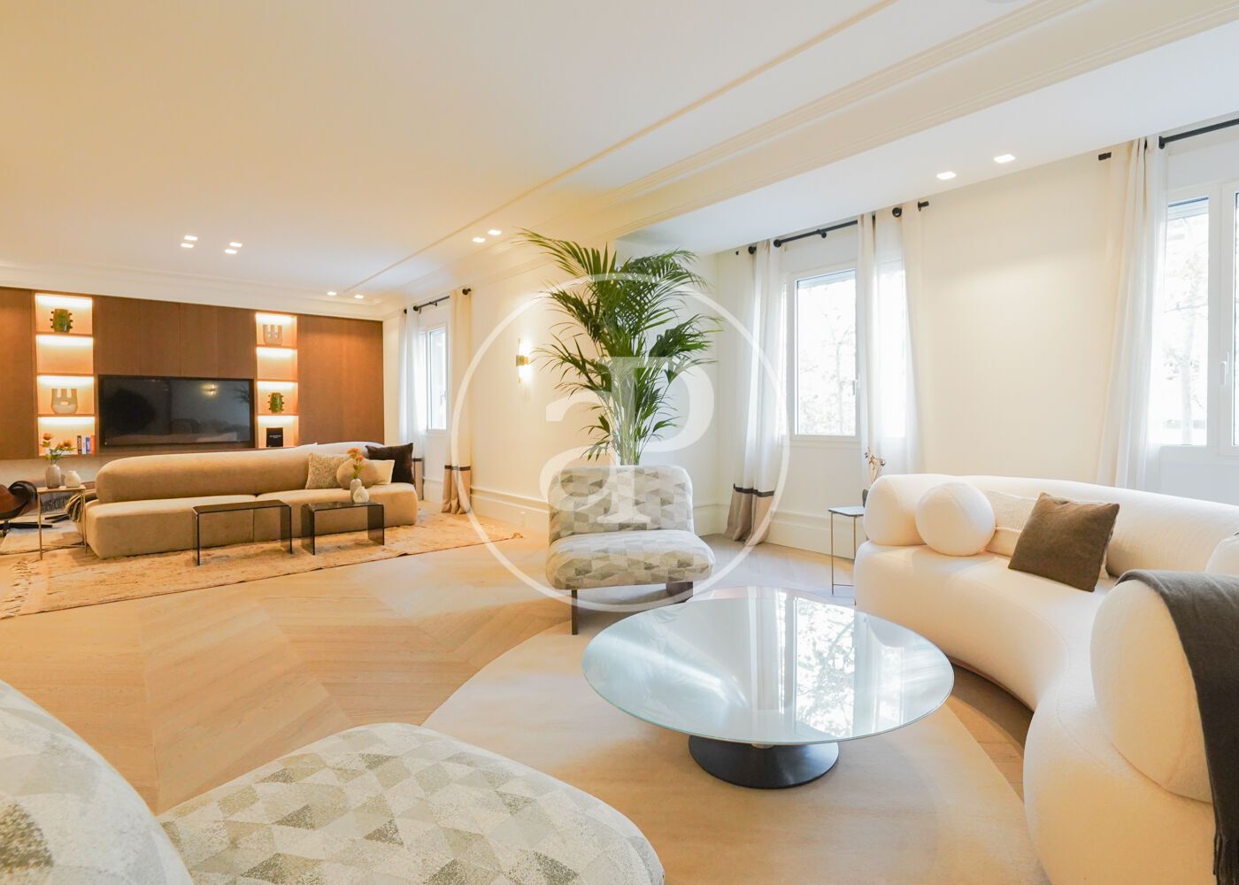 Sala d'estar de Pis en venda en  Madrid Capital amb Aire condicionat, Calefacció i Terrassa