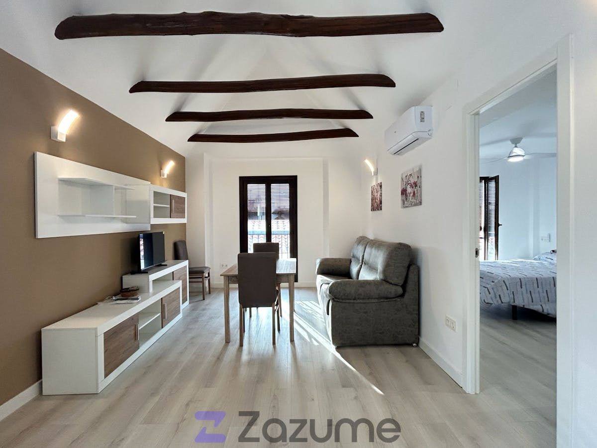 Living room of Apartment to rent in  Granada Capital  with Air Conditioner, Parquet flooring and Terrace