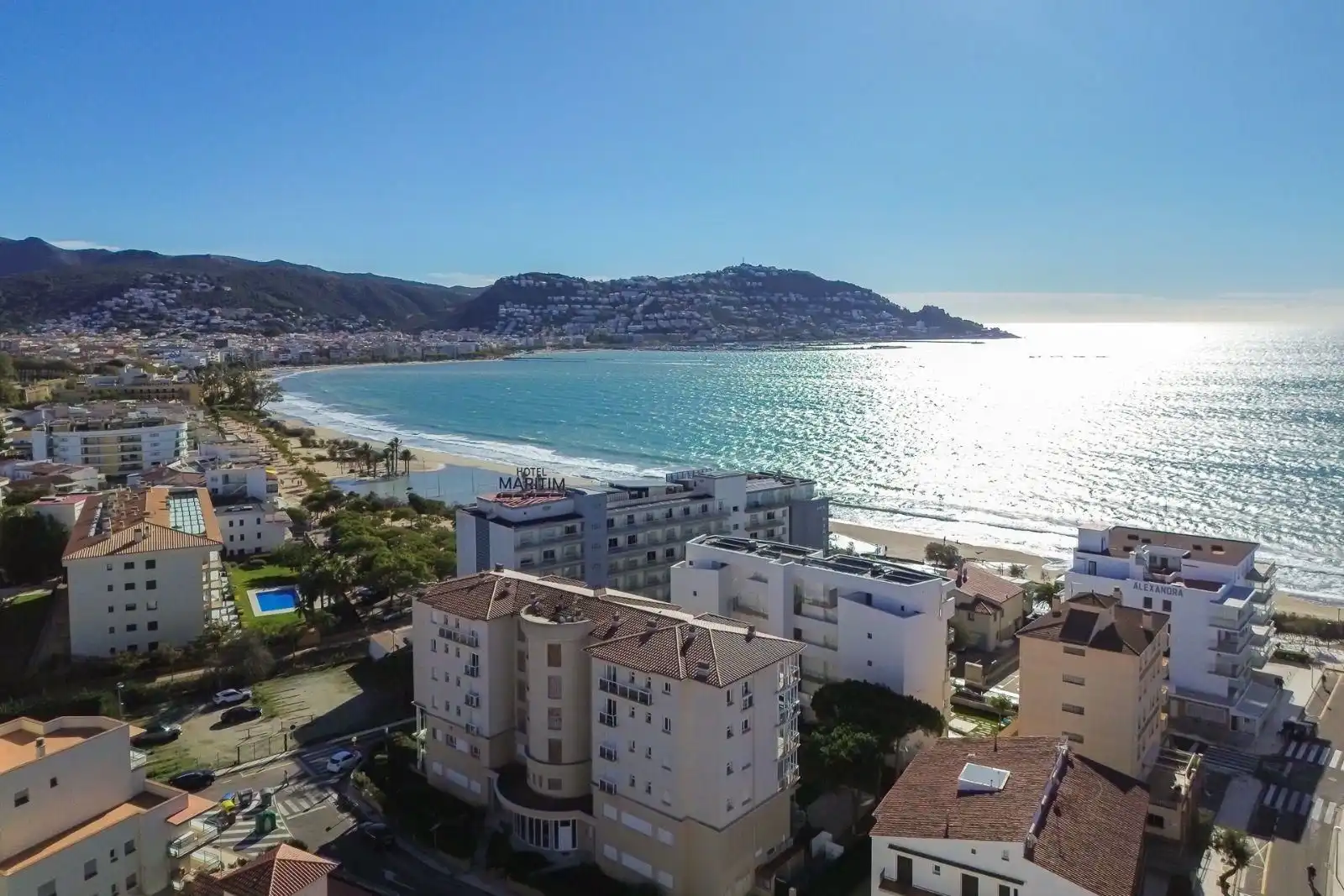 Exterior view of Apartments for sale in Roses  with Air Conditioner, Terrace and Furnished