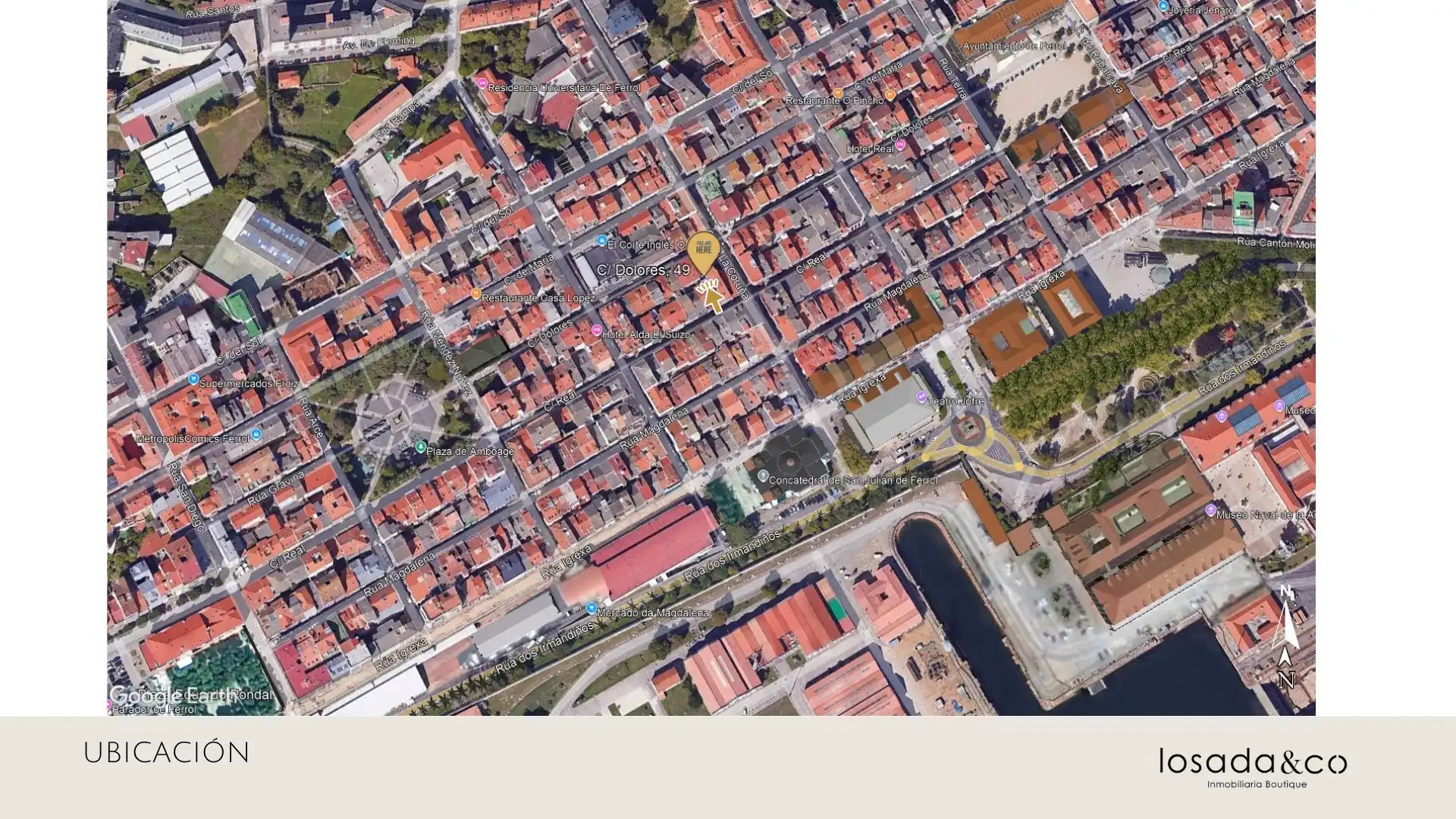 Vista exterior de Local en venta en Ferrol