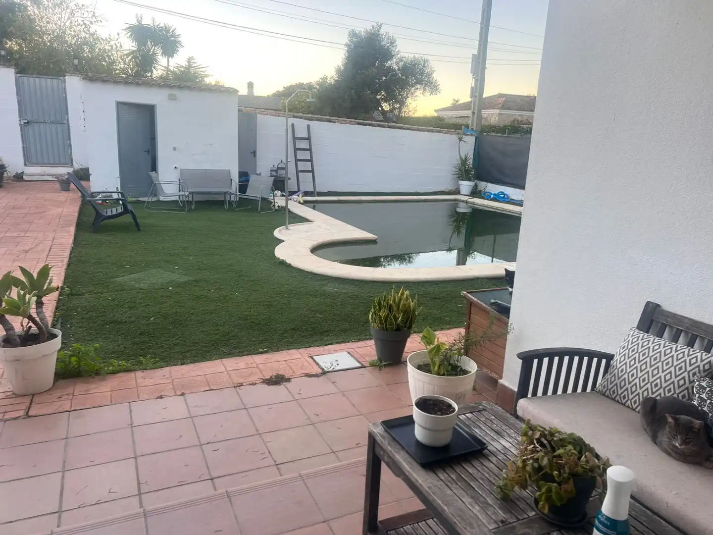 Swimming pool of Houses for sale in Chiclana de la Frontera  with Air Conditioner, Private garden and Swimming Pool