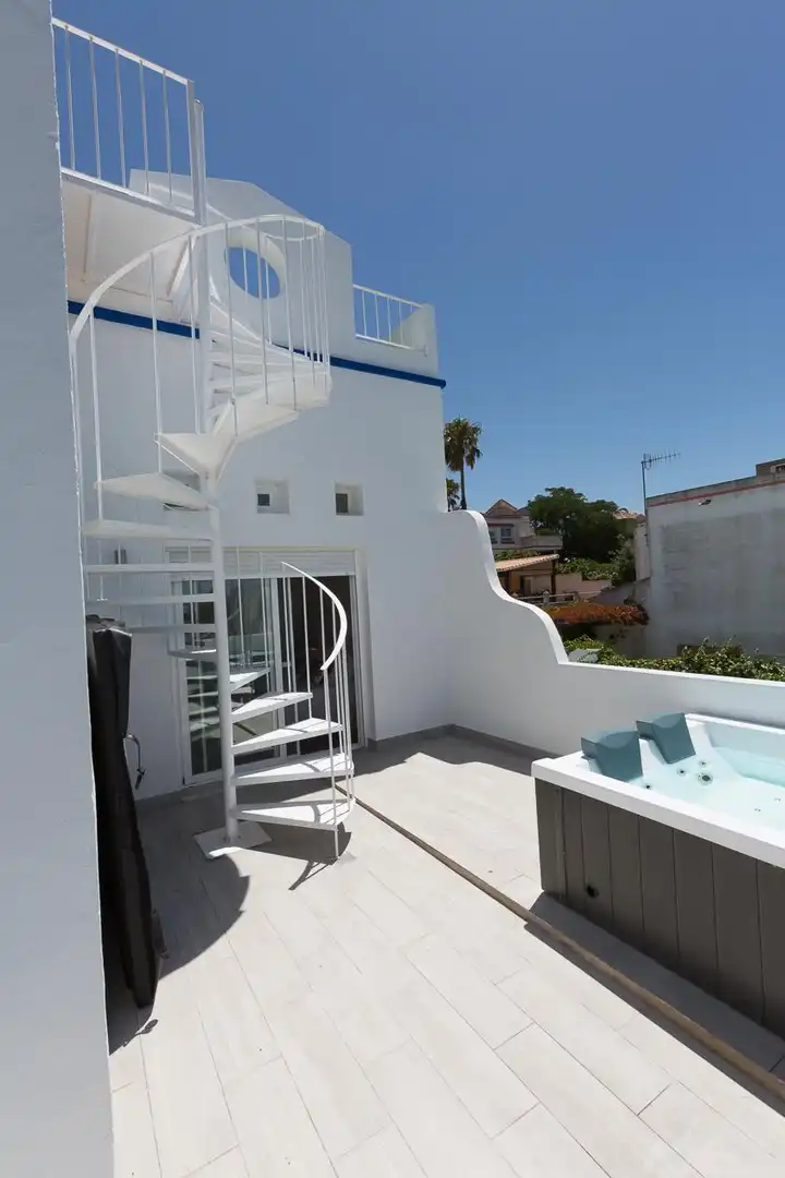 Terraza de Casa o chalet de alquiler en Sanlúcar de Barrameda con Aire acondicionado, Jardín privado y Terraza
