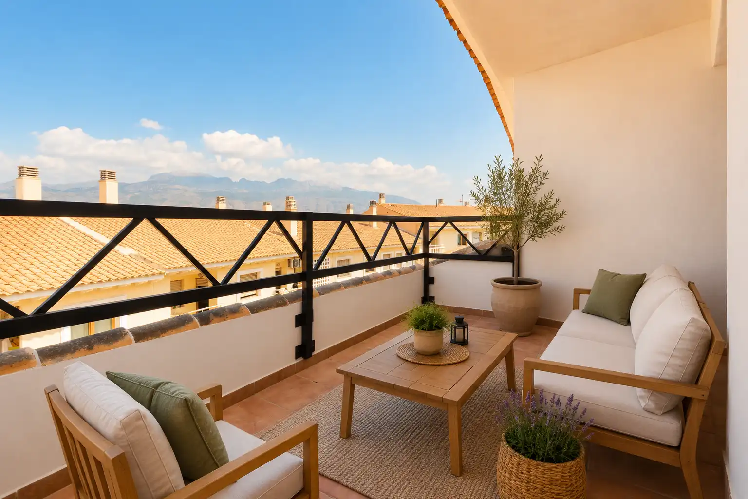Terrace of Flat for rent in Altea