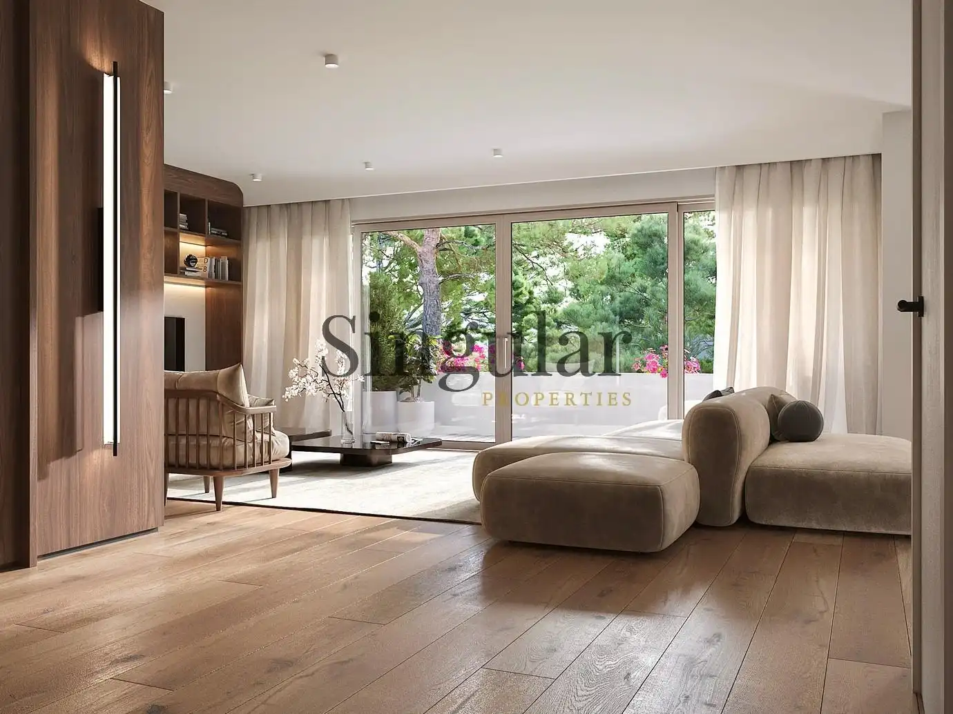 Sala d'estar de Pis en venda en Barcelona amb Jardí privat, Terrassa i Traster