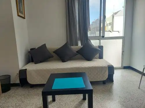 Sala de estar de Estudio de alquiler en Las Palmas de Gran Canaria con Amueblado, Lavadora y Microondas
