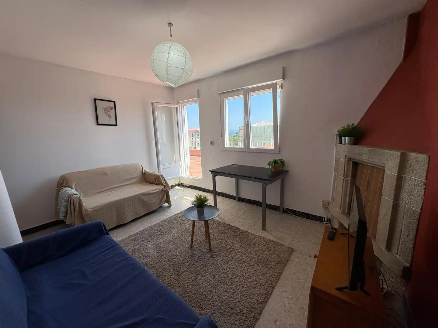 Sala d'estar de Àtic en venda en Rianxo amb Terrassa, Traster i Moblat