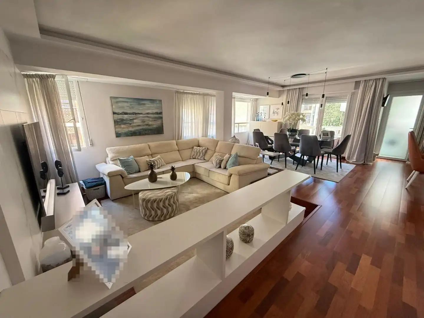 Wohnzimmer von Wohnung zum Verkauf in Guardamar del Segura mit Klimaanlage, Heizung und Terrasse
