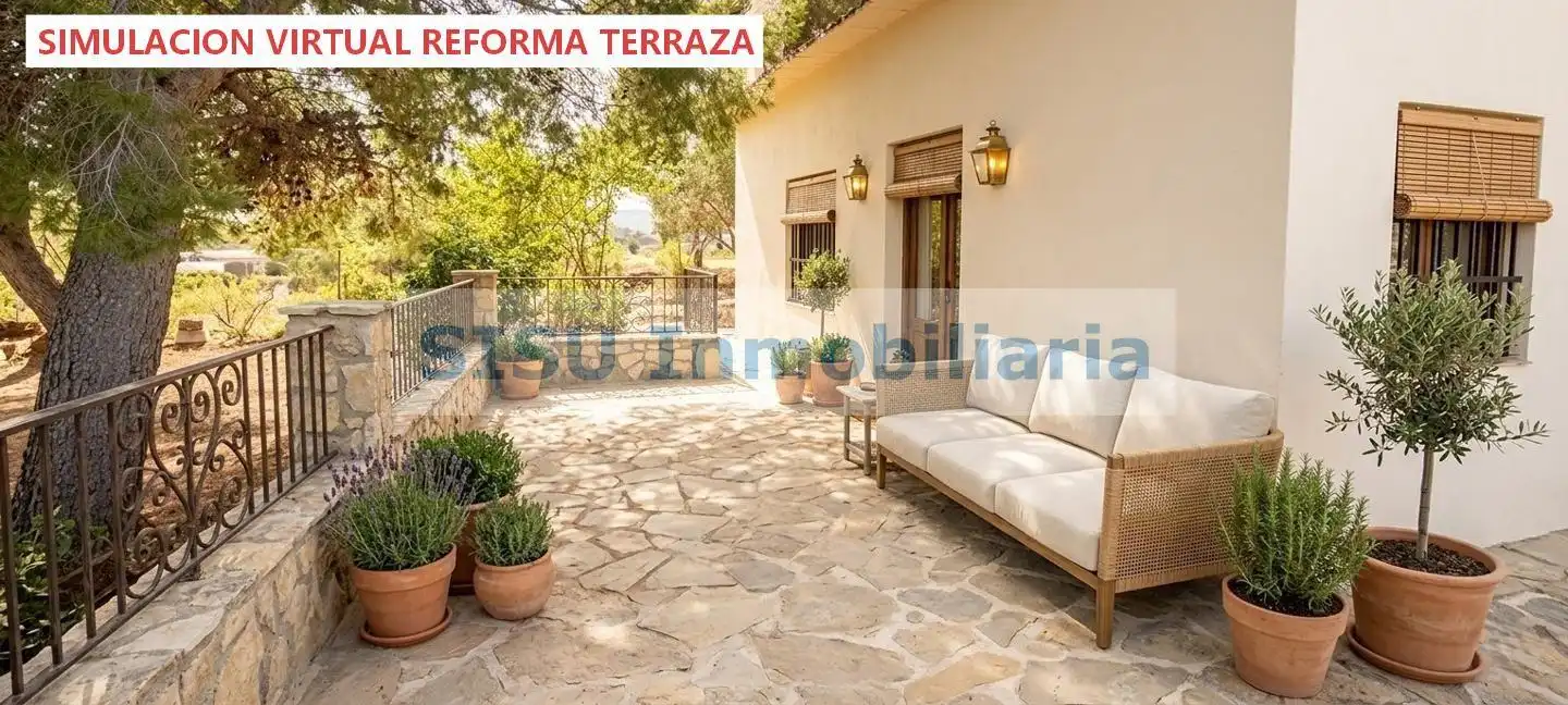 Terrassa de Finca rústica en venda en Pedralba amb Jardí privat, Terrassa i Piscina