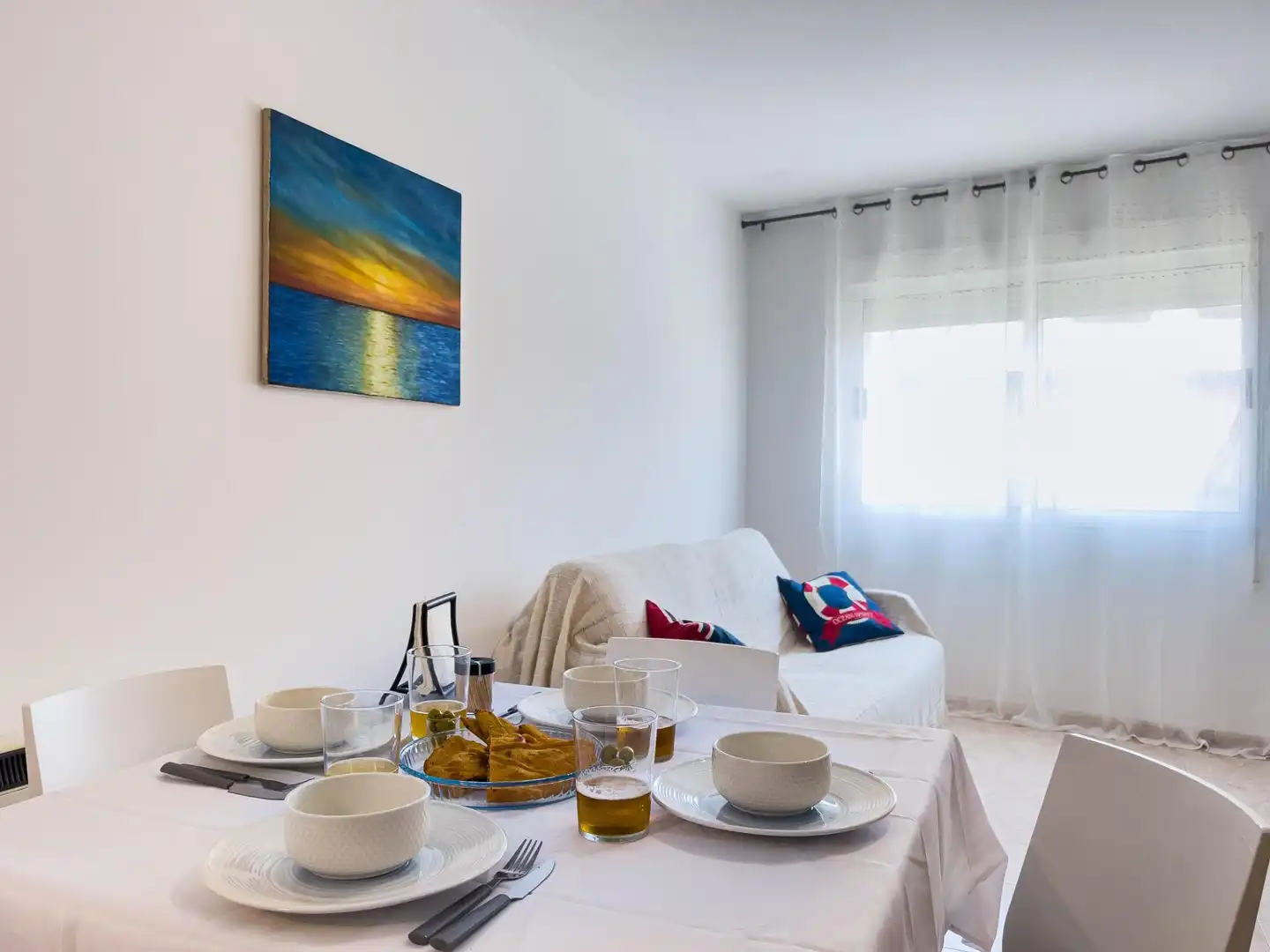 Wohnzimmer von Wohnung zur Miete in O Grove   mit Heizung
