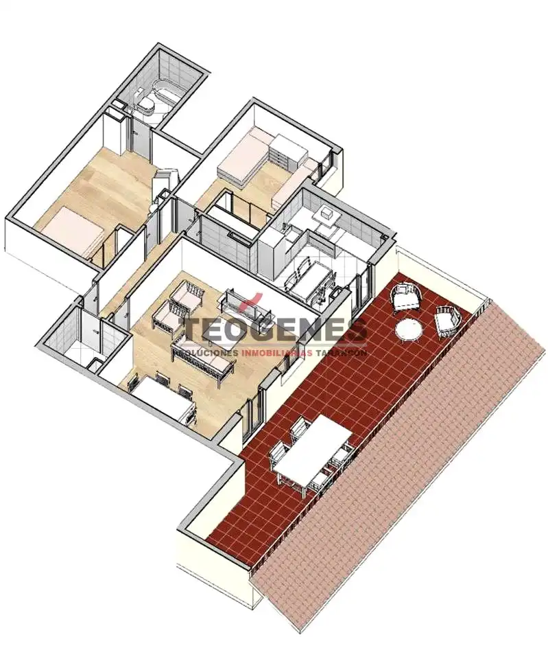 Dachboden zum Verkauf in Horcajo de Santiago mit Heizung, Terrasse und Abstellraum