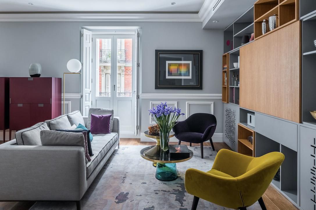Living room of Flat for sale in  Madrid Capital  with Air Conditioner, Heating and Terrace