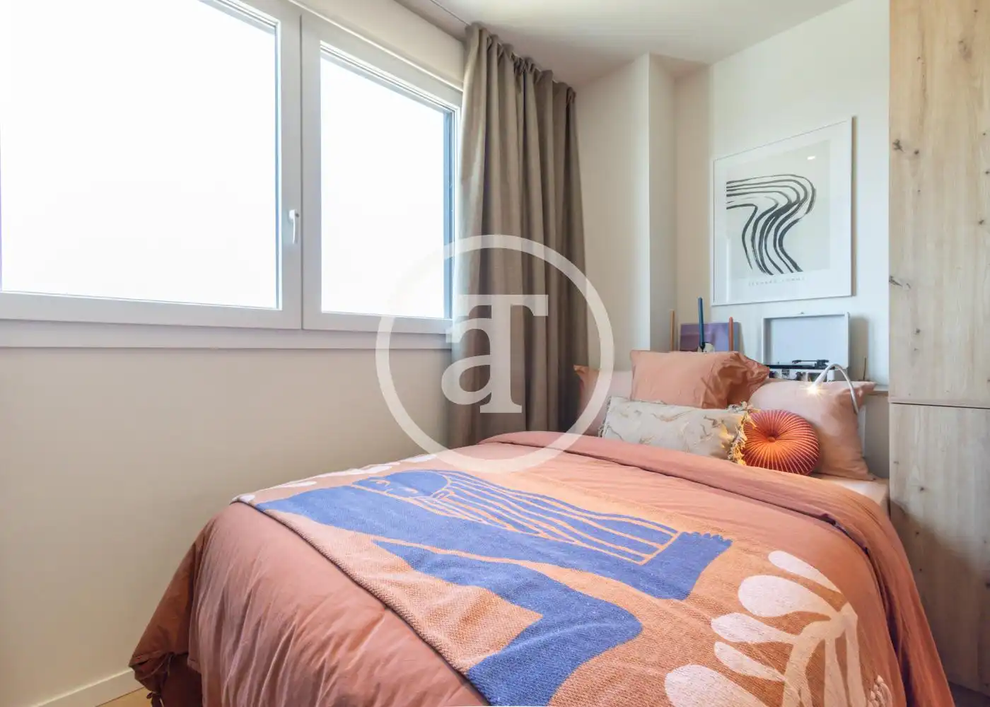 Schlafzimmer von Wohnung zur Miete in Alcobendas mit Klimaanlage, Heizung und Möbliert