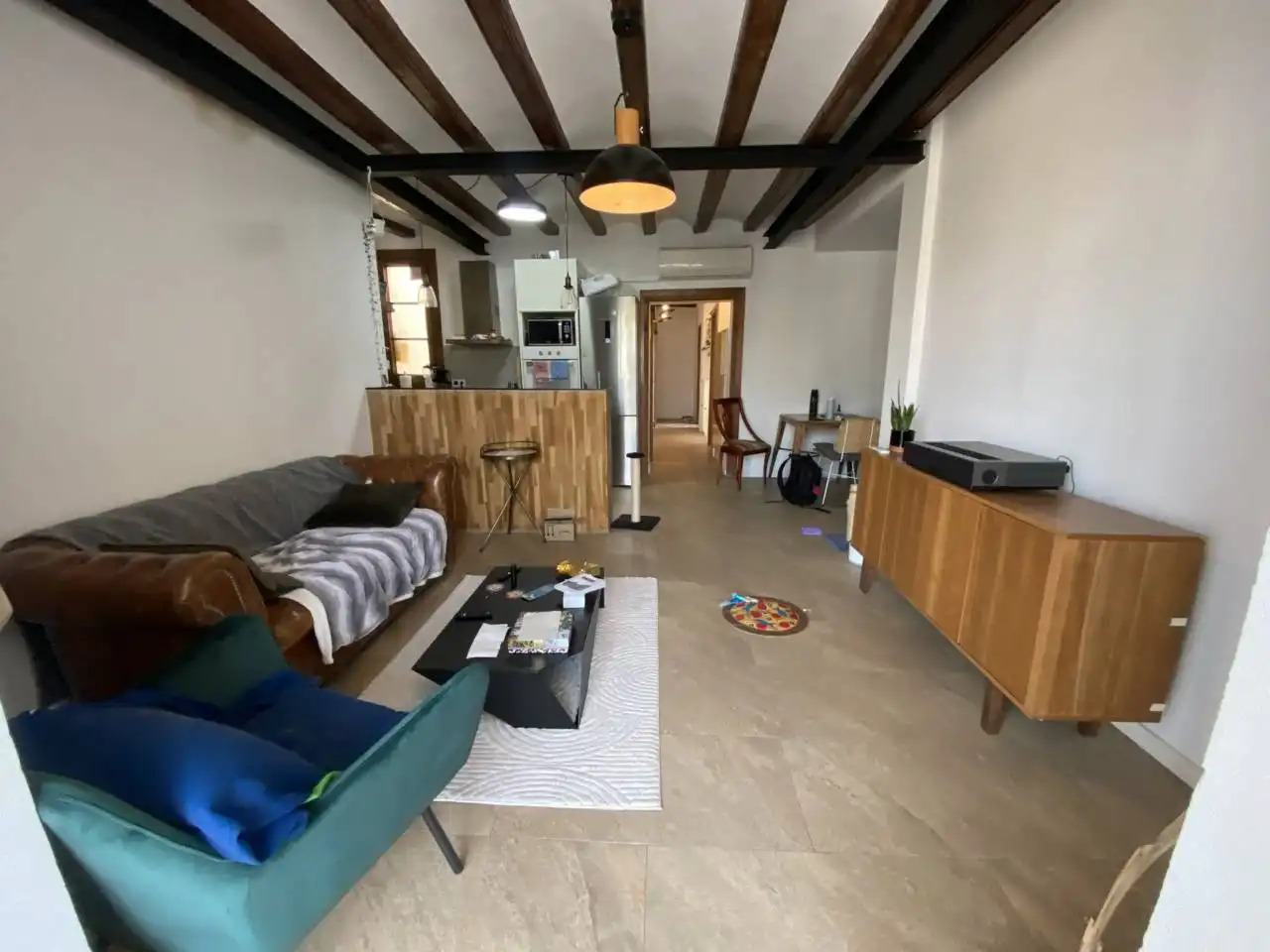 Sala d'estar de Apartament en venda en Barcelona amb Aire condicionat, Calefacció i Parquet
