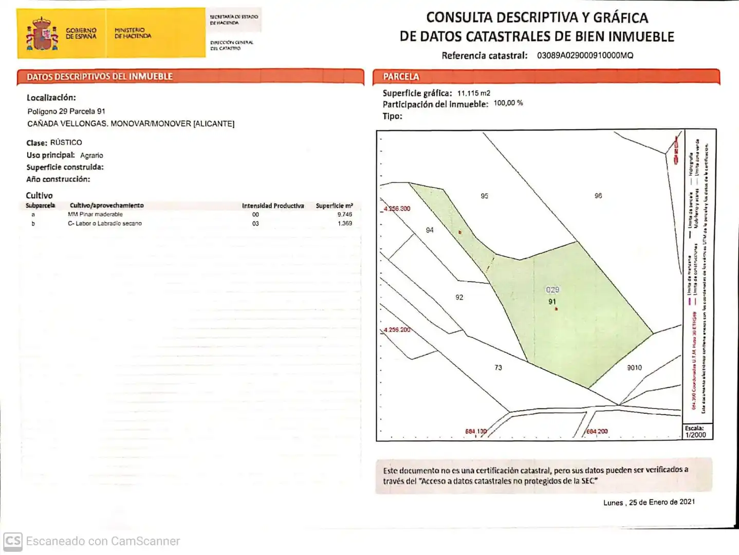 Terreno rústico en venta en CV-83, imagen 3