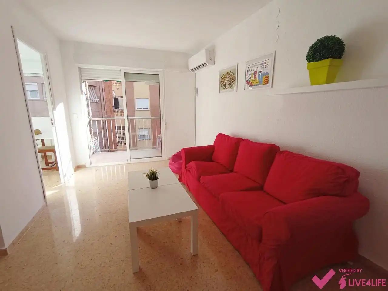 Sala de estar de Piso de alquiler en Burjassot con Aire acondicionado, Terraza y Amueblado