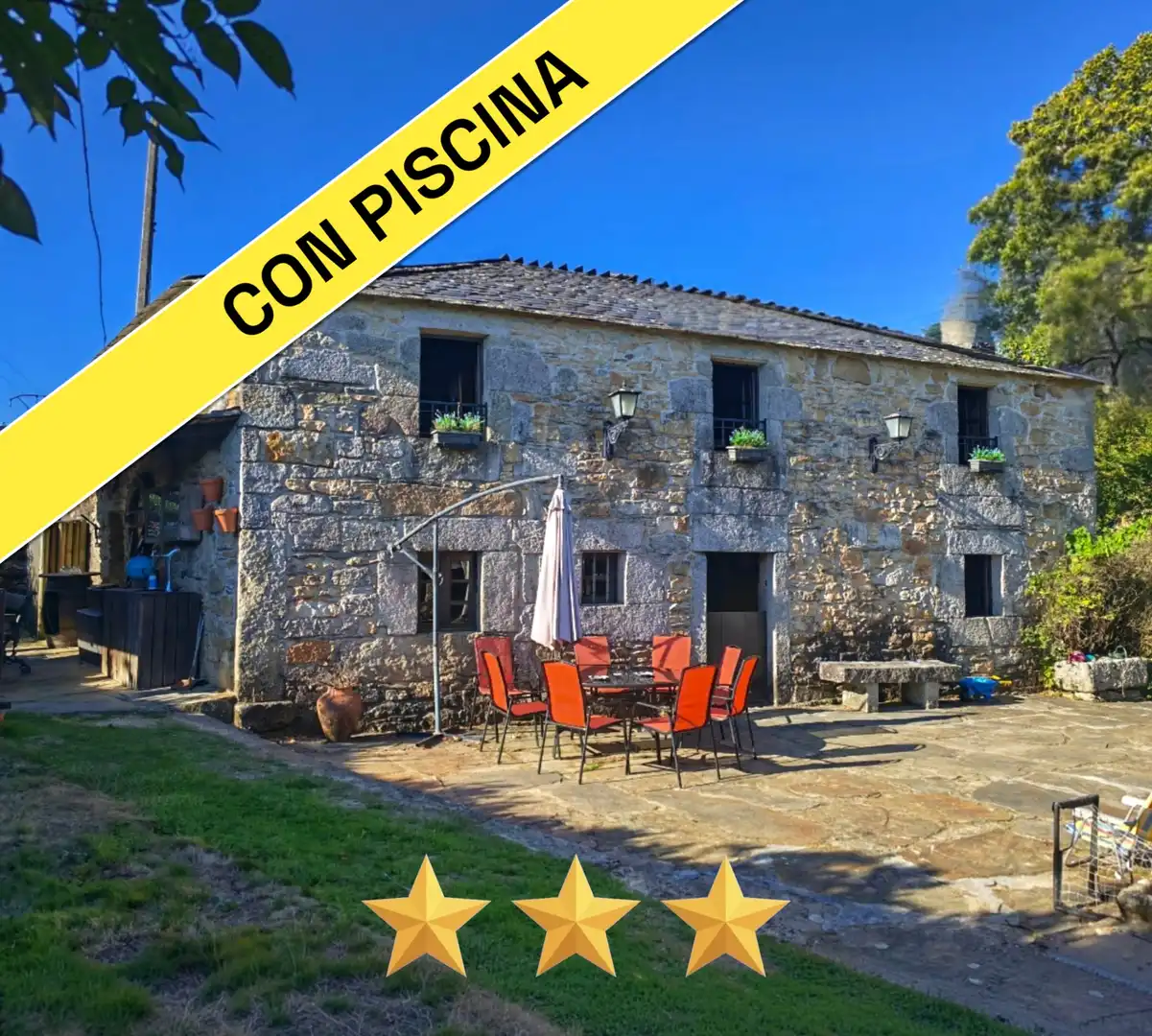 Casa rustica con terrazza in vendita a Outeiro de Rei