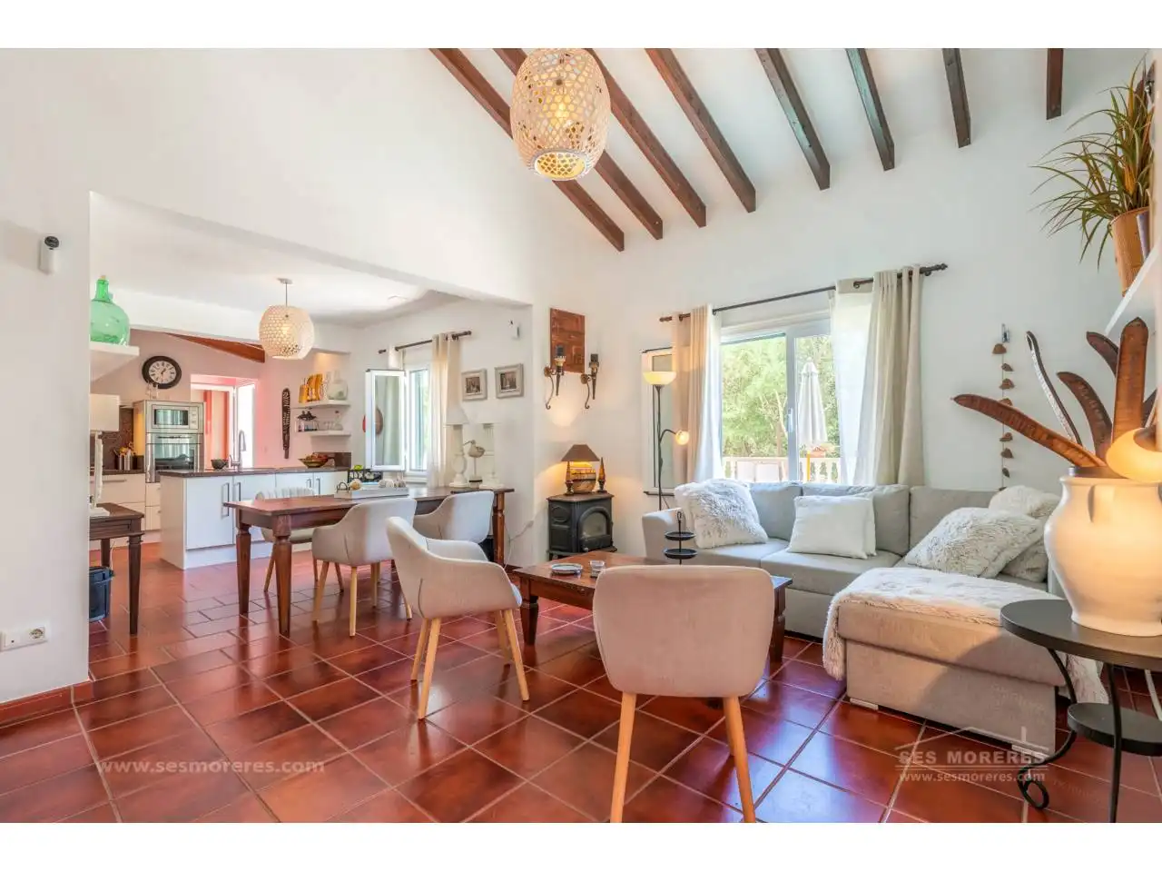 Sala d'estar de Finca rústica en venda en Es Mercadal amb Aire condicionat, Jardí privat i Terrassa