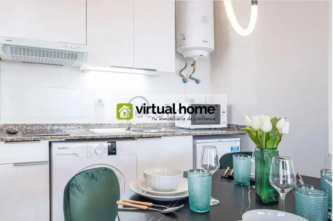 Kitchen of Flat for sale in Benidorm  with Air Conditioner, Terrace and Furnished
