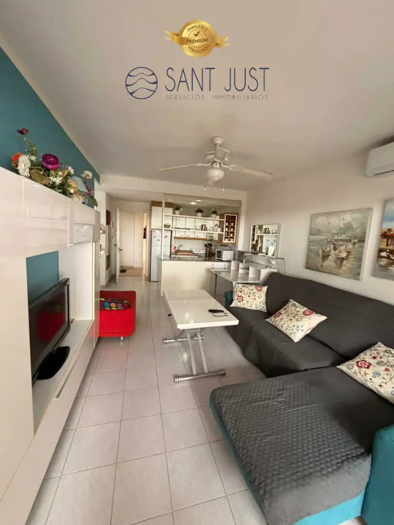 Sala de estar de Piso de alquiler en Salou con Aire acondicionado, Terraza y Amueblado