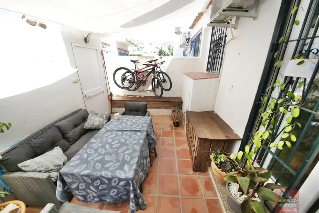 Terrasse von Wohnungen zum Verkauf in Mijas mit Klimaanlage, Terrasse und Gemeinschaftspool