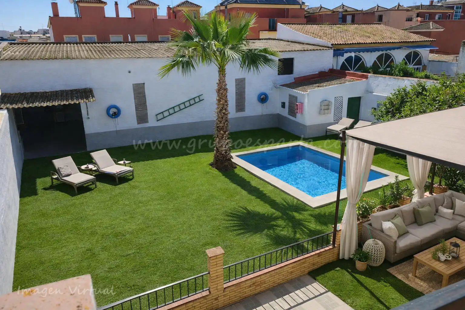 Jardín de Casa adosada en venta en Umbrete