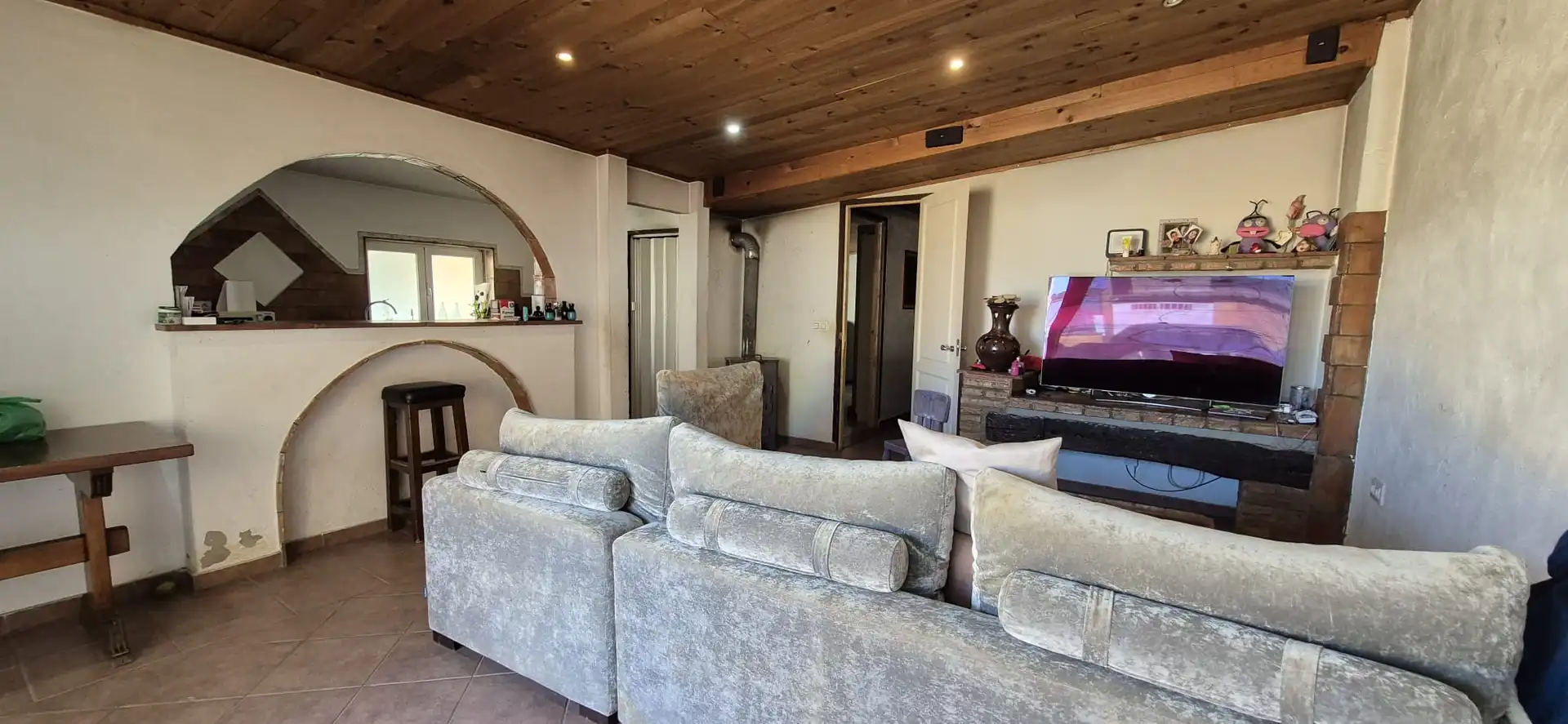 Sala de estar de Finca rústica en venta en Begur con Aire acondicionado, Calefacción y Jardín privado