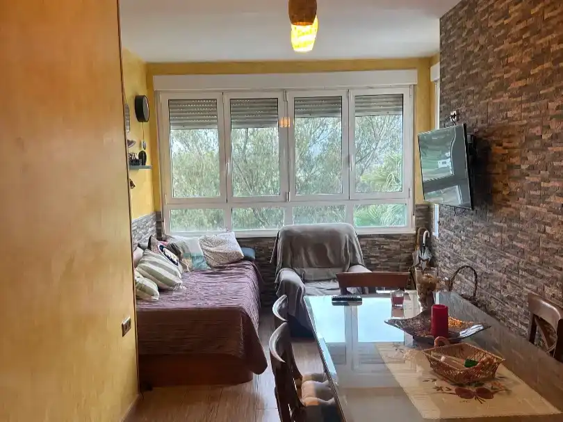 Sala de estar de Apartamento en venta en Málaga con Aire acondicionado, Trastero y Piscina