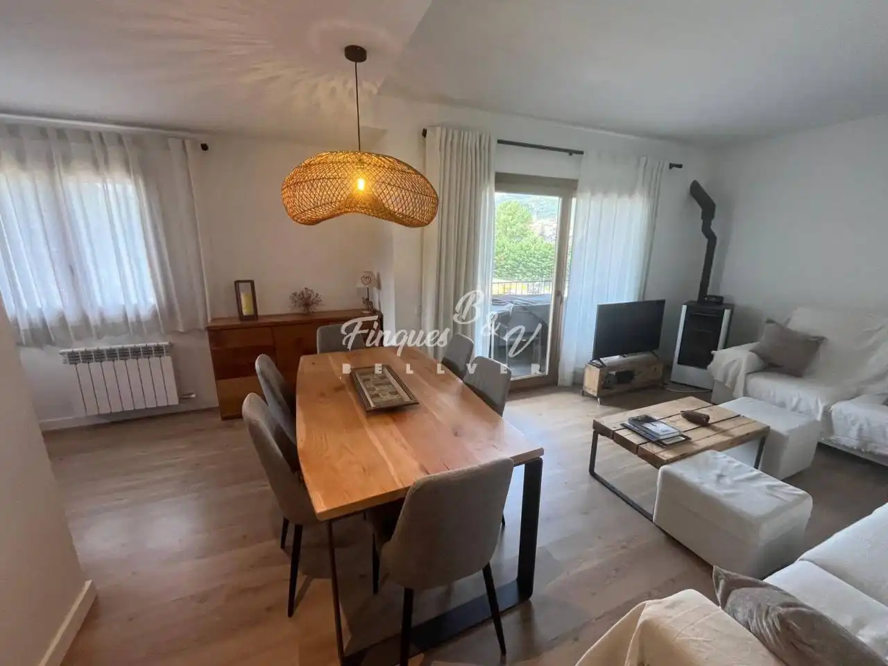 Wohnzimmer von Wohnungen zum Verkauf in Bellver de Cerdanya mit Klimaanlage, Heizung und Parkett