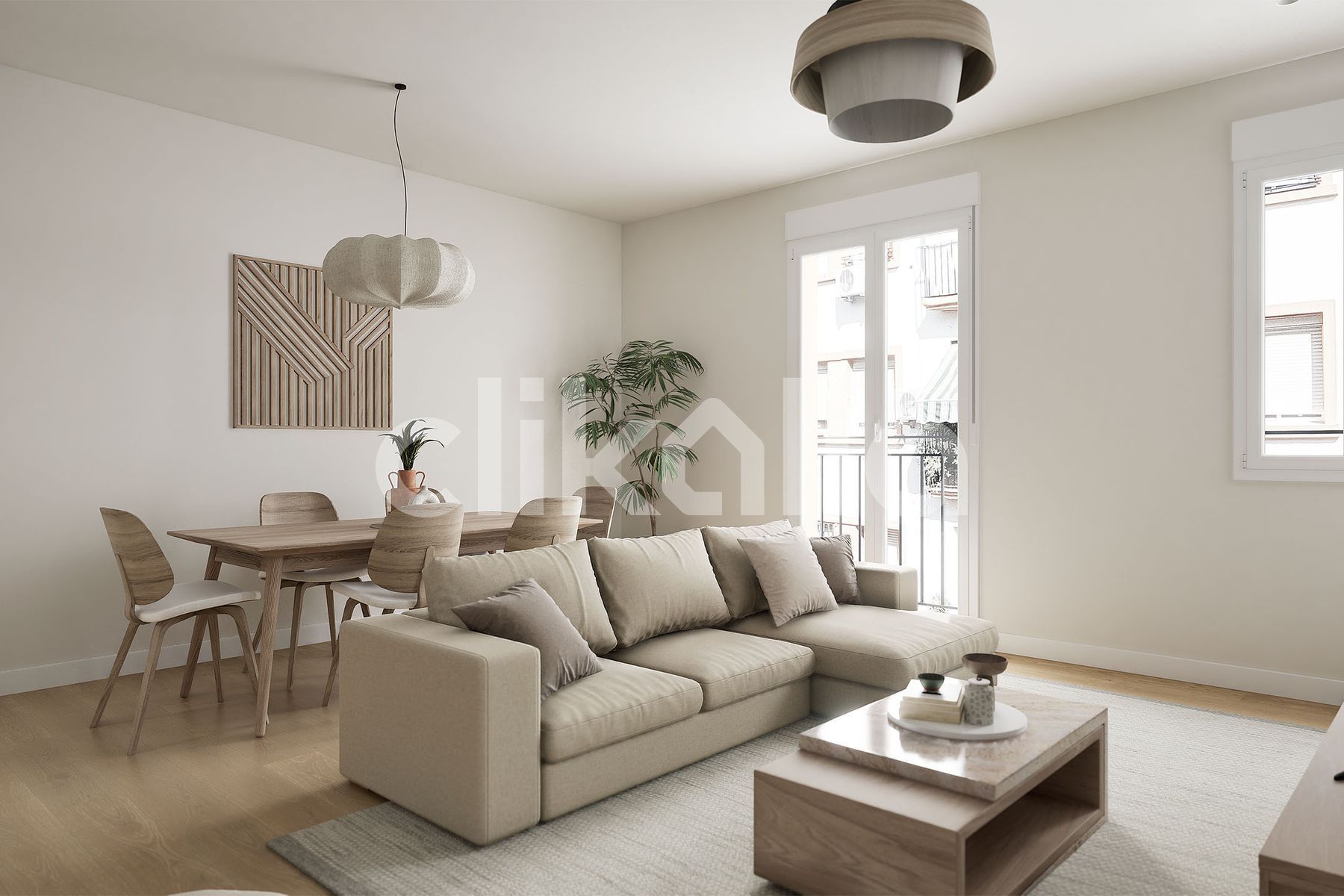 Sala de estar de Piso en venta en  Sevilla Capital con Aire acondicionado y Terraza