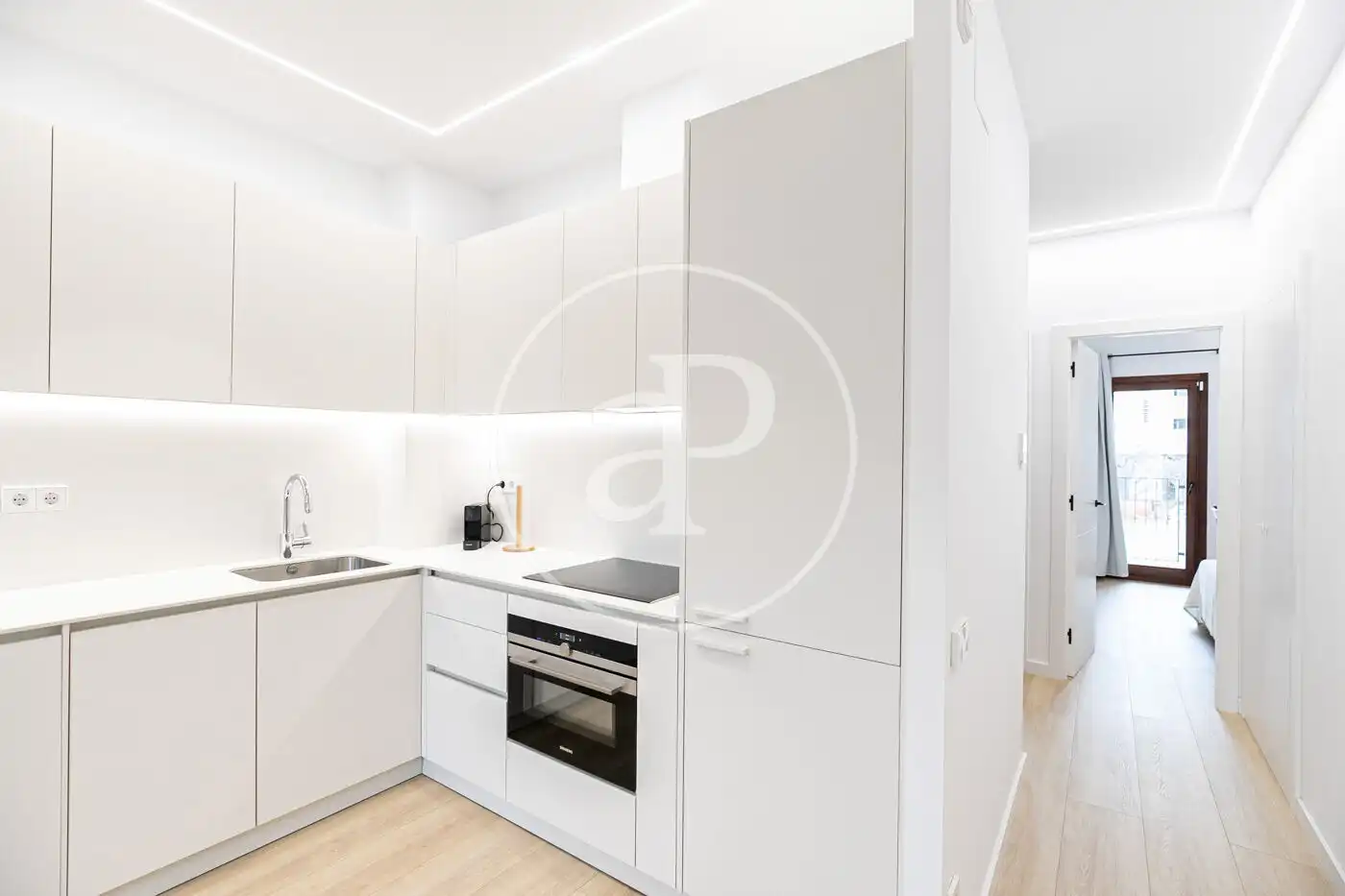 Küche von Wohnung zur Miete in Barcelona mit Klimaanlage, Heizung und Möbliert