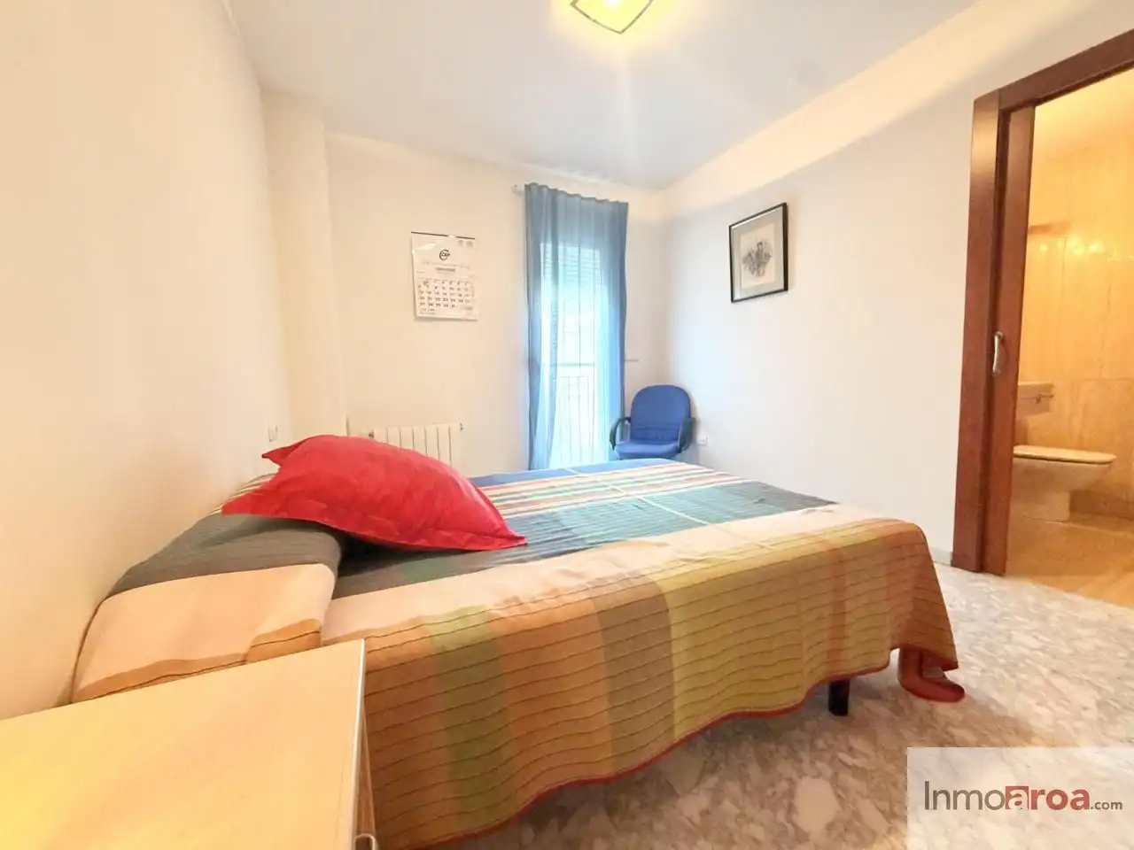 Schlafzimmer von Wohnung zur Miete in Valencia mit Klimaanlage, Heizung und Möbliert