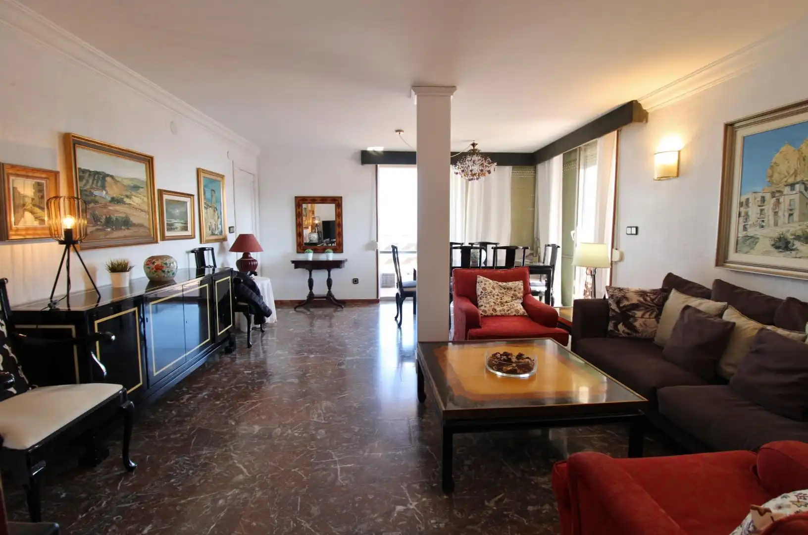 Sala d'estar de Àtic en venda en Alicante / Alacant amb Terrassa, Balcó i Piscina comunitària