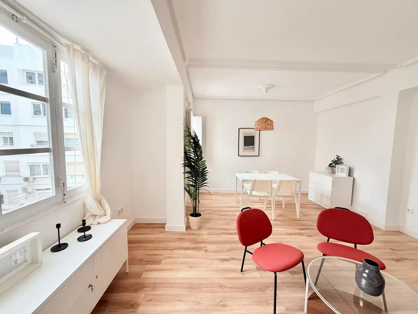 Comedor de Piso de alquiler en Valencia con Calefacción, Parquet y Amueblado