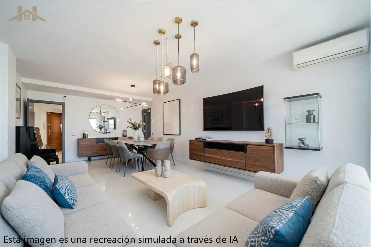 Sala de estar de Piso en venta en Leganés con Aire acondicionado, Balcón y Piscina comunitaria