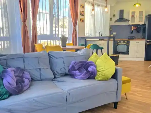 Sala de estar de Apartamento en venta en Nerja con Aire acondicionado, Jardín privado y Amueblado