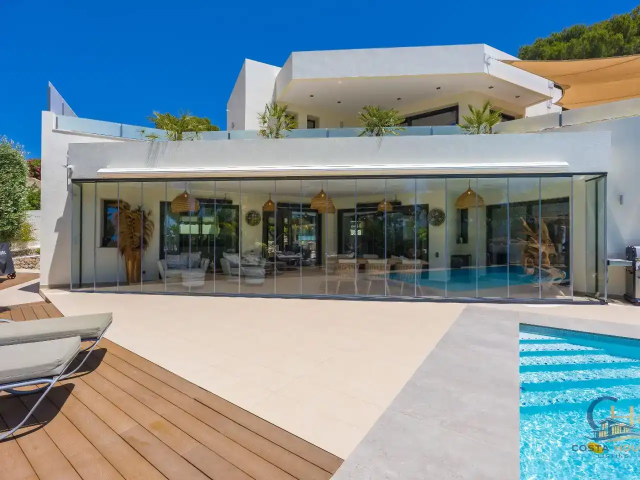 Terrasse von Wohnung zum Verkauf in Moraira mit Klimaanlage, Schwimmbad und Balkon