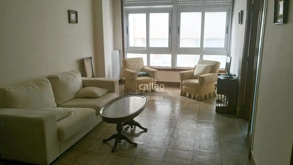 Living room of Flat for rent in Ferrol  with Heating, Furnished and Balcony